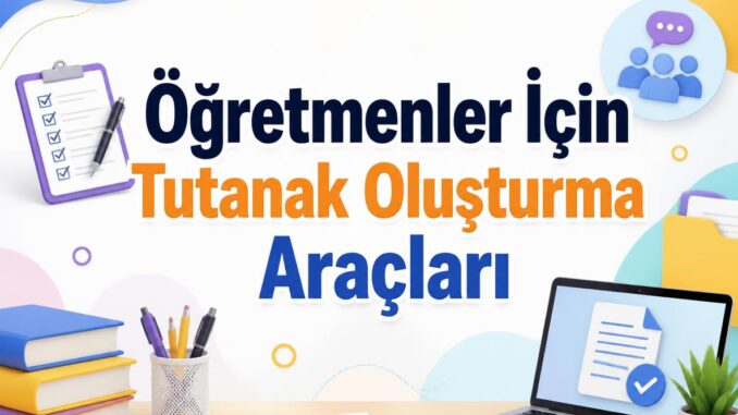 Öğretmenler İçin Tutanak Oluşturma Araçları